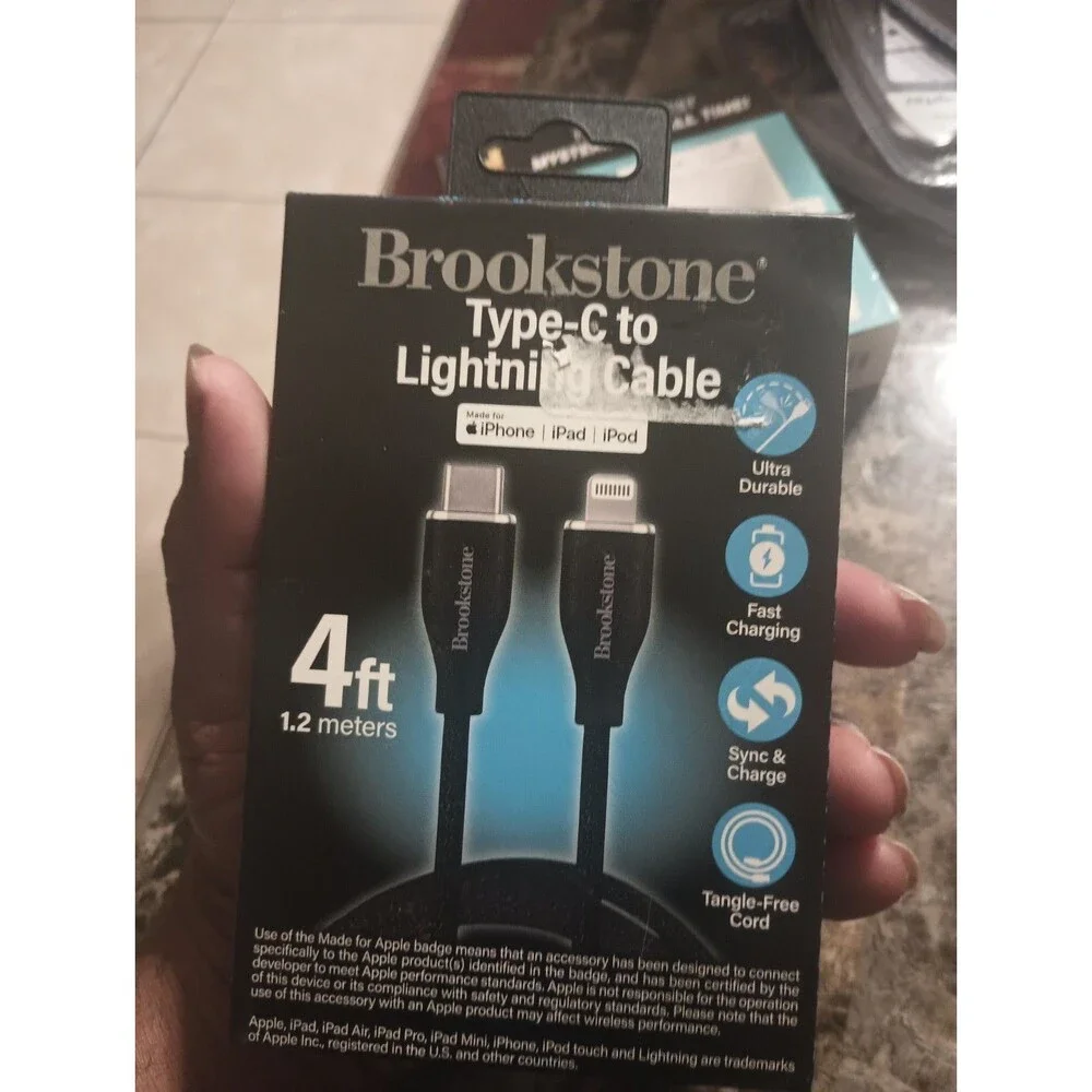 Brand new Brookstone USB-C to USB-C charging cable - Braided